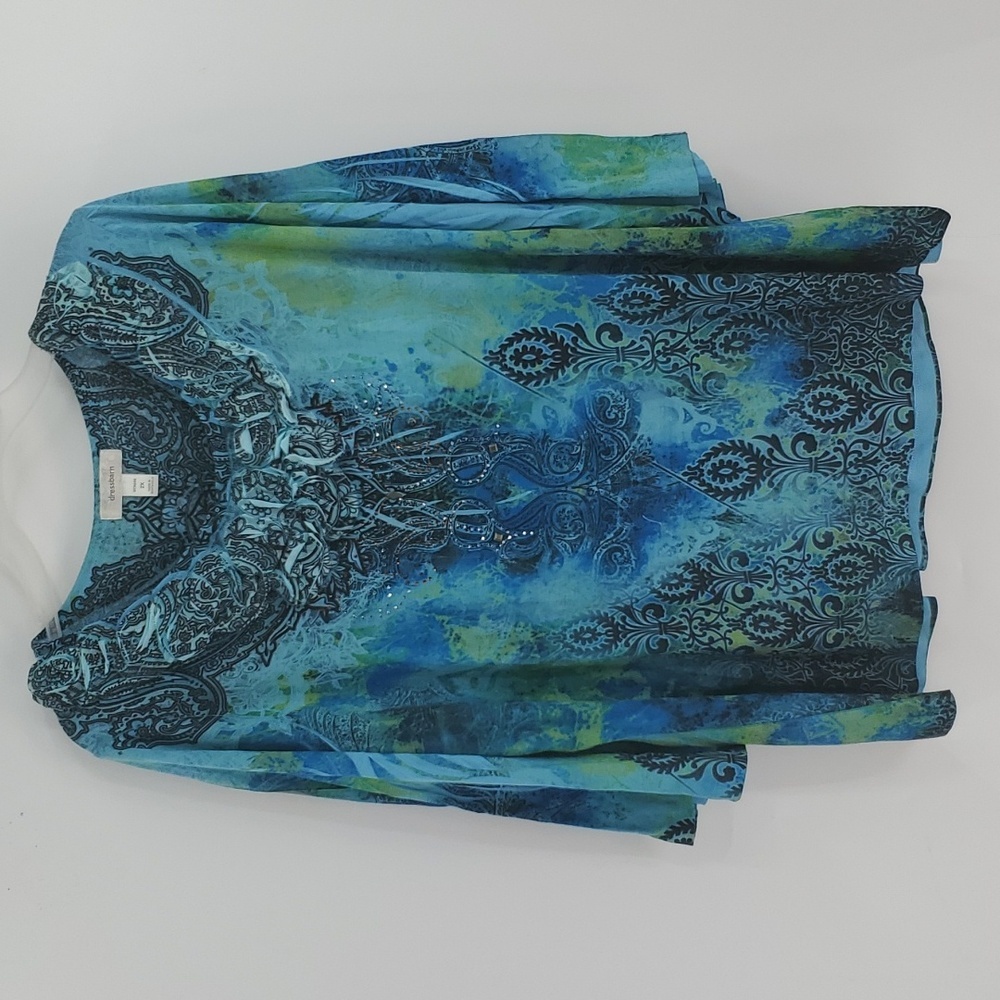 Dressbarn womens multi color blouse